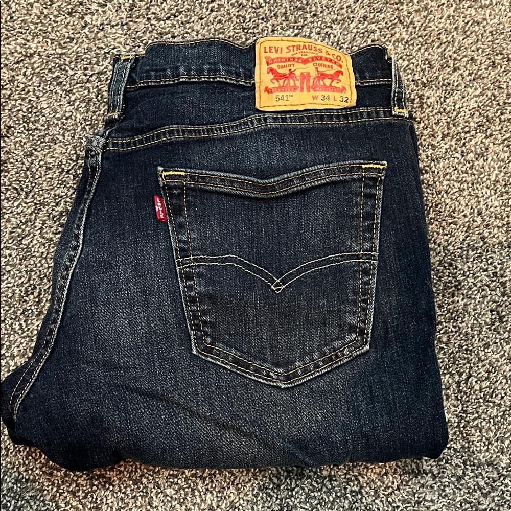 Levi's Men's Dark Blue Slim Straight Jeans